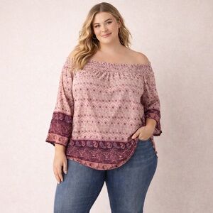 Signature Studio Pink and Purple Blouse